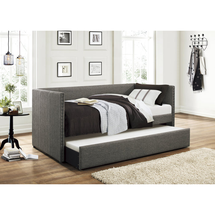 Hashtag Home Yelton Upholstered Daybed with Trundle & Reviews Wayfair